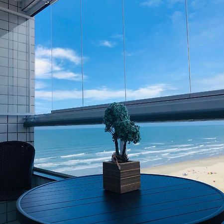 Apto com vista mar PÉ NA AREIA Praia Grande  Exterior foto