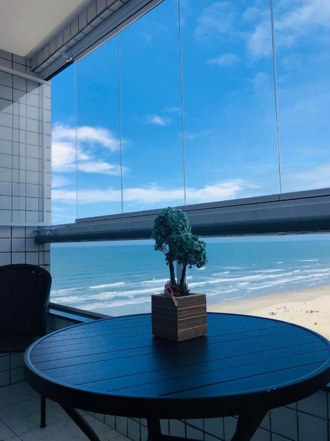 Apto com vista mar PÉ NA AREIA Praia Grande  Exterior foto