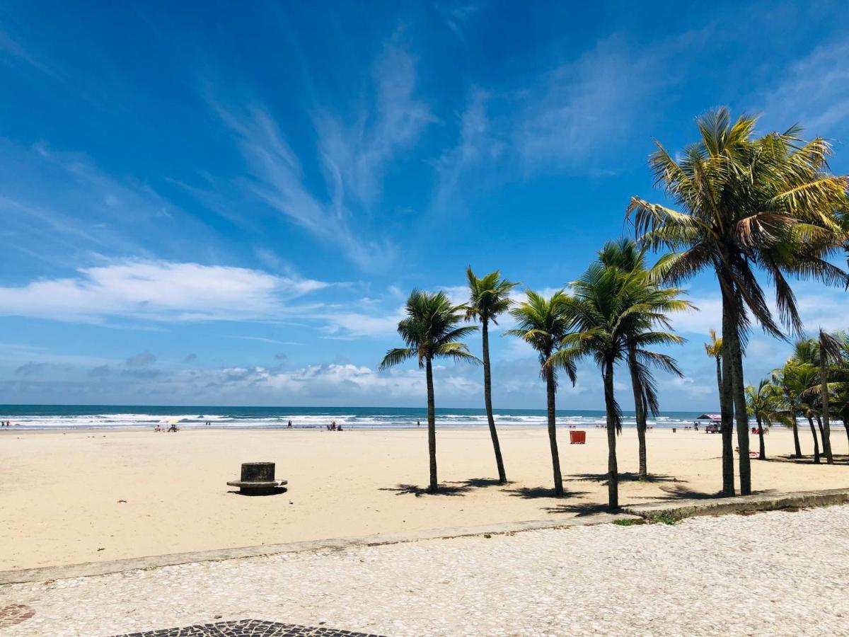 Apto com vista mar PÉ NA AREIA Praia Grande  Exterior foto