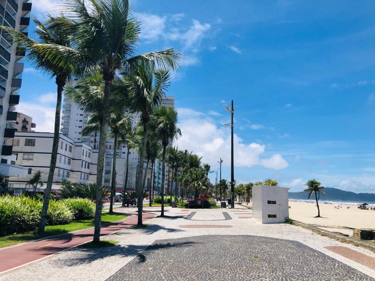 Apto com vista mar PÉ NA AREIA Praia Grande  Exterior foto