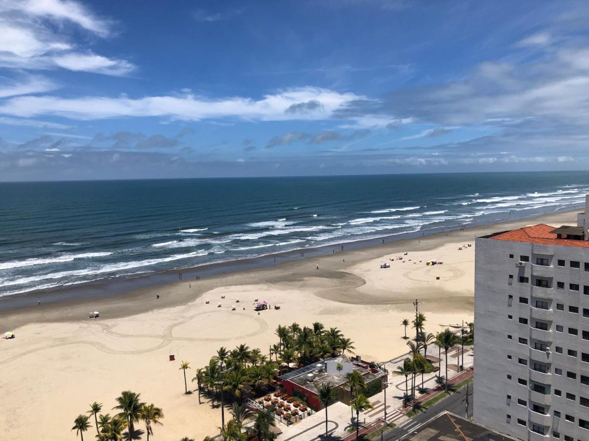 Apto com vista mar PÉ NA AREIA Praia Grande  Exterior foto